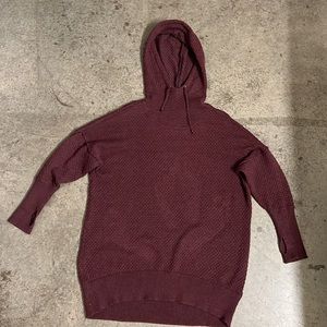 Purple Hooded Sweater, Size 1X